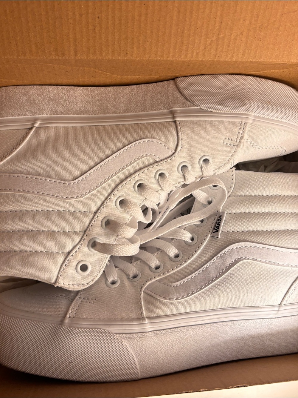Vans High-Top Skate Sneakers in White